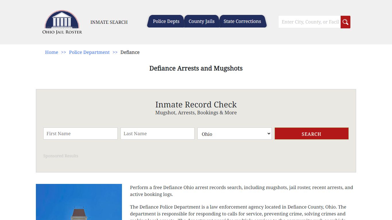 Defiance Arrests and Mugshots | Jail Roster Search
